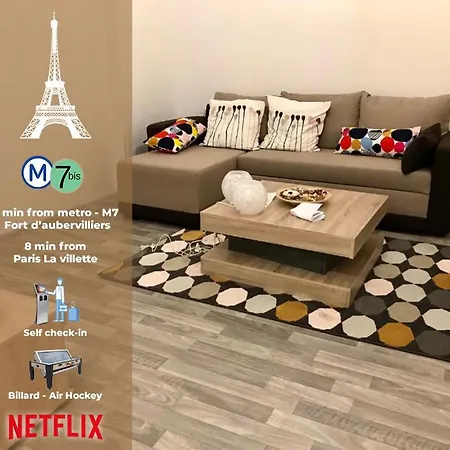 Apartment Grand F3 60m2 Pour 6 Personnes - Paris 19eme - Stade De France - La *